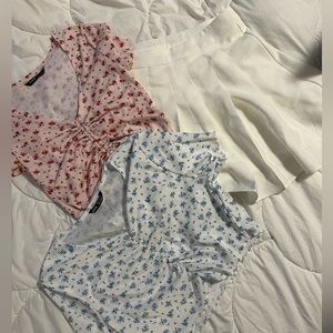 Brand new crop top and tennis skirt. Size X-Small